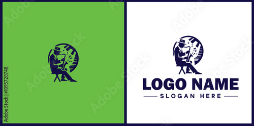 Jazz Club icon Jazz lounge Jazz bar Jazz venue flat logo sign symbol editable vector