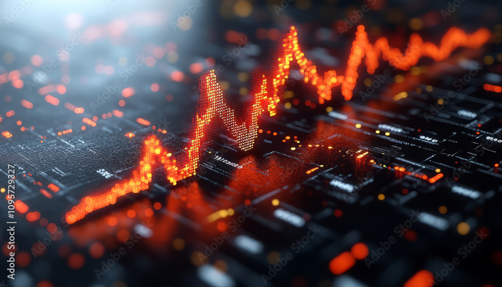 Financial chart with an upward arrow and data points on a white background, symbolizing market growth and financial trends. Financial chart with an upward arrow and data points on a white background, symbolizing market growth and financial trends.