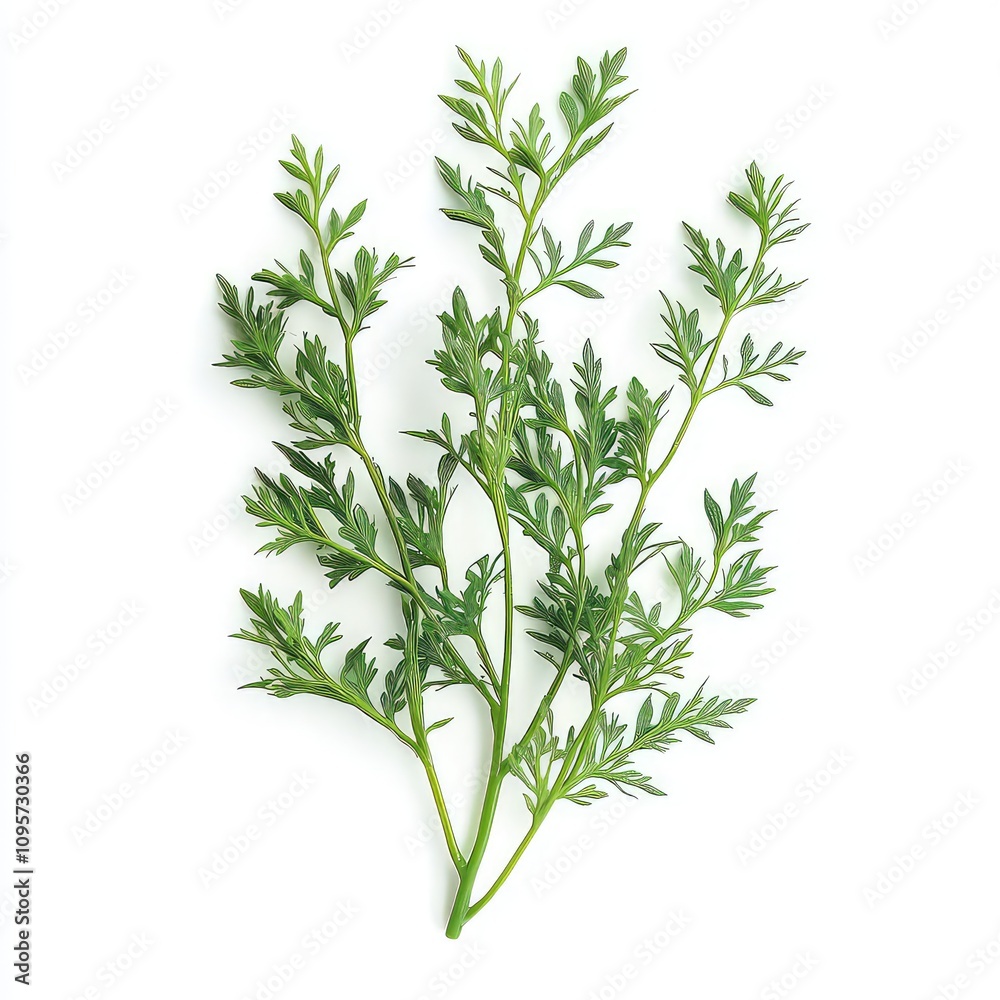 Fototapeta premium Wormwoos Plant Leaf, Generative AI