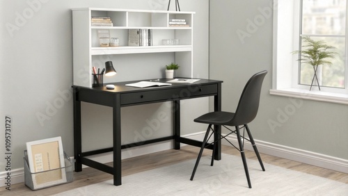 Modern minimalist home office workspace setup