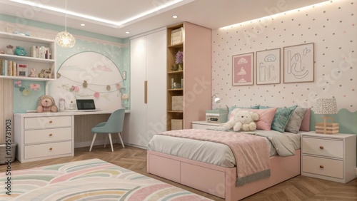 Cozy and colorful children's bedroom design