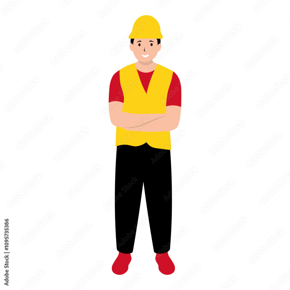 People Labor Day Illustration in Flat Cartoon Design. Isolated on White Background. People Labor Day Illustration in Flat Cartoon Design. Isolated on White Background.