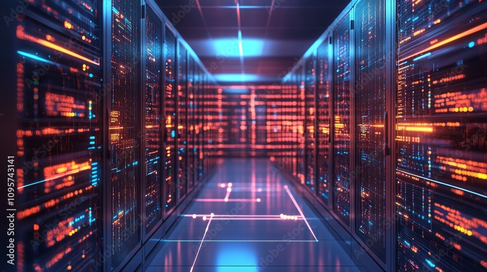 Data center operations virtual environment technology infrastructure modern facility futuristic perspective digital innovation Data center operations virtual environment technology infrastructure modern facility futuristic perspective digital innovation