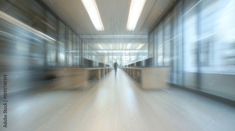 Dynamic perspective of a modern office corridor urban business location photography bright environment wide view professional setting Dynamic perspective of a modern office corridor urban business location photography bright environment wide view professional setting