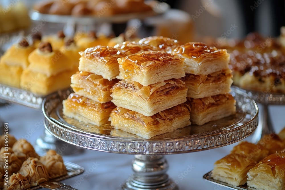 Golden, flaky pastries stacked high. Perfect for menus, blogs, or articles about delicious desserts and sweet treats. Golden, flaky pastries stacked high. Perfect for menus, blogs, or articles about delicious desserts and sweet treats.