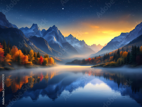 sunrise over the mountains