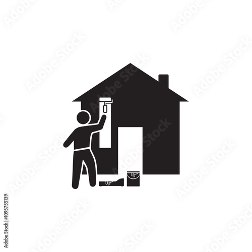 paint icon symbol sign vector