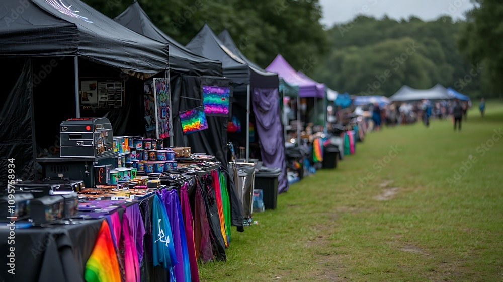 Vibrant Community Festival Scene with Colorful Tents Displaying Crafts and Goods in a Joyful Atmosphere, Celebrating Togetherness and Local Culture Vibrant Community Festival Scene with Colorful Tents Displaying Crafts and Goods in a Joyful Atmosphere, Celebrating Togetherness and Local Culture