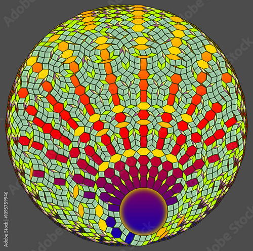 Zonógonos, otra  manera de descomponer o tapizar el plano.  O también una forma de gozar la geometría.  En verdad son mosaicos que pueden construirse siguiendo reglas sencillas si tenemos paciencia. photo