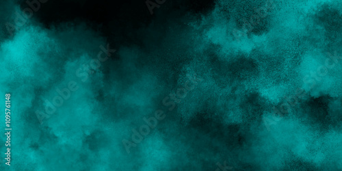 abstract cloud and vapor texture background. Black and blue smoke aquarelle smudge illustration smooth grungy smokey light pastel colors ink glow. Teal color powder explosion . 