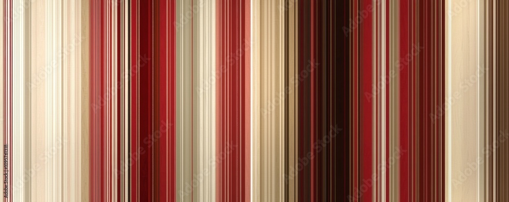 Obraz premium Red Beige Brown Vertical Stripes Pattern Texture Background