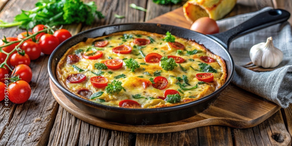 Delicious homemade frittata cooked to perfection, frittata, homemade, delicious, breakfast, eggs, vegetables, cheese, savory Delicious homemade frittata cooked to perfection, frittata, homemade, delicious, breakfast, eggs, vegetables, cheese, savory