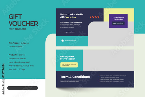 Fashion Gift Voucher Coupon Design Template