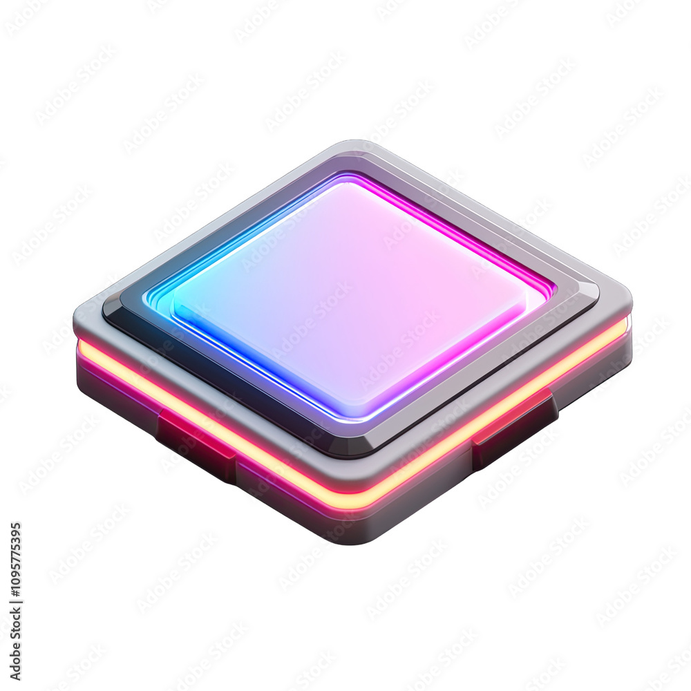 Modern glowing button design with vibrant colors and sleek edges Modern glowing button design with vibrant colors and sleek edges