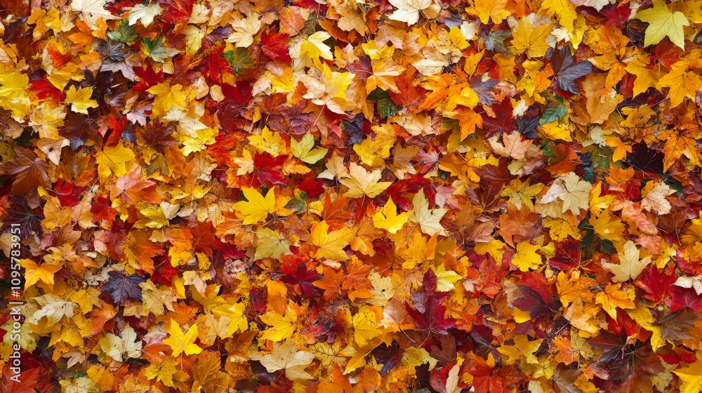 Vibrant Seamless Pattern of Autumn Leaves Vibrant Seamless Pattern of Autumn Leaves