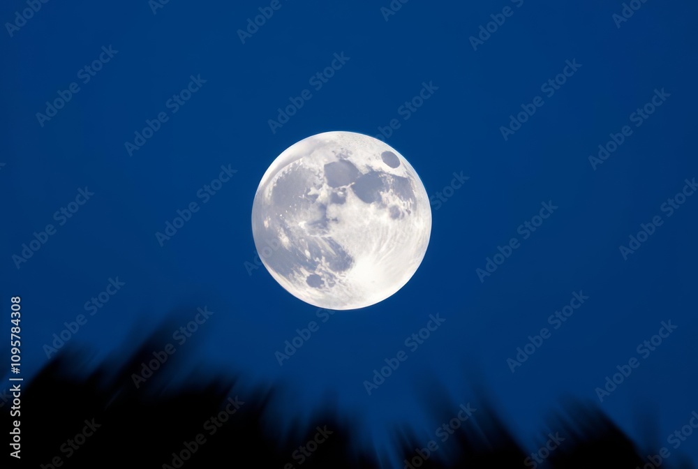 Fototapeta premium Abstract Supermoon Distorting the moon image to create an abstra