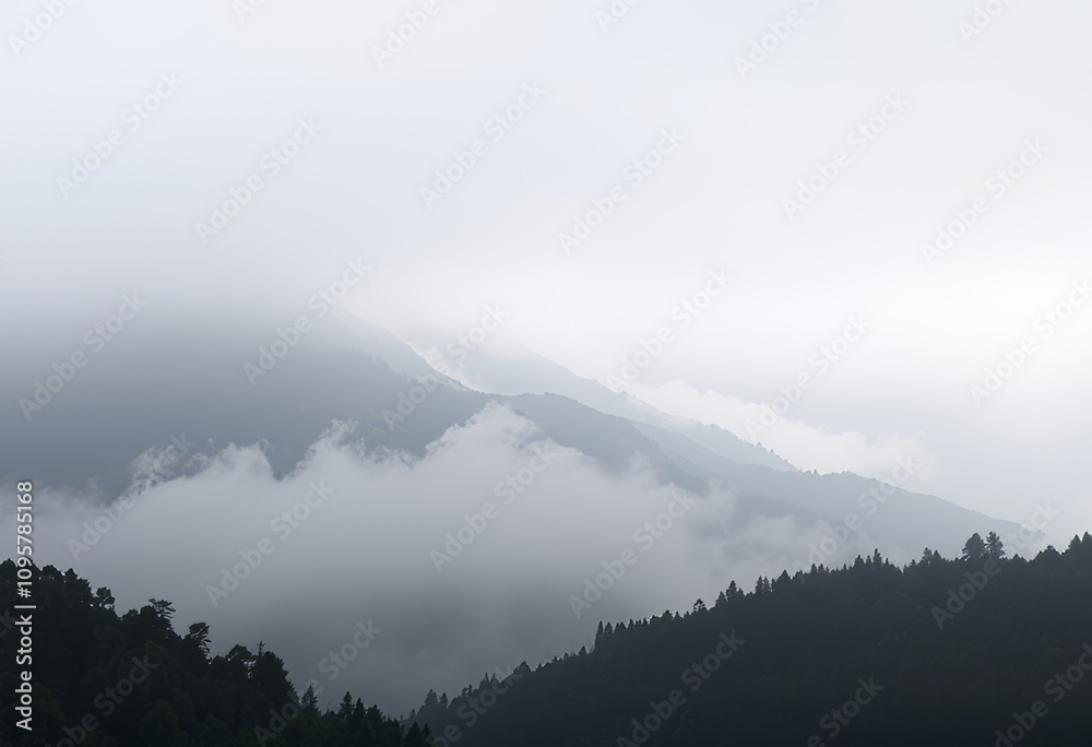 Foggy Mountains Capture the ethereal quality of mountains shroud Foggy Mountains Capture the ethereal quality of mountains shroud