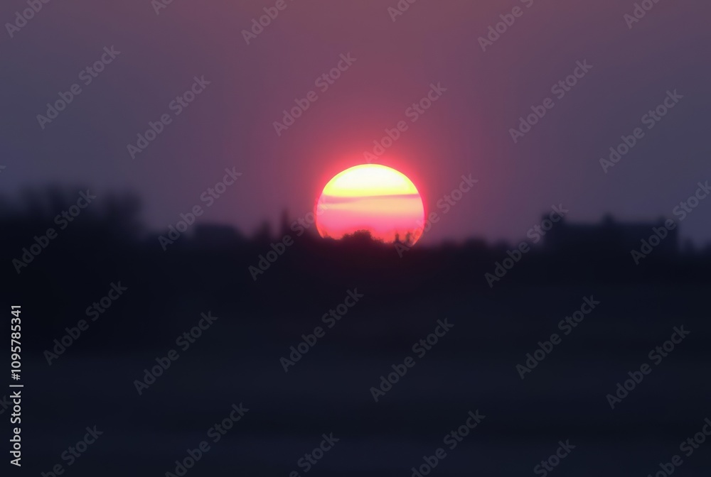 Glows Sunset with a soft glowing light Glows Sunset with a soft glowing light