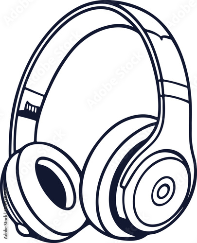 A Beautiful color Headphones icons vector on white background, Headphones