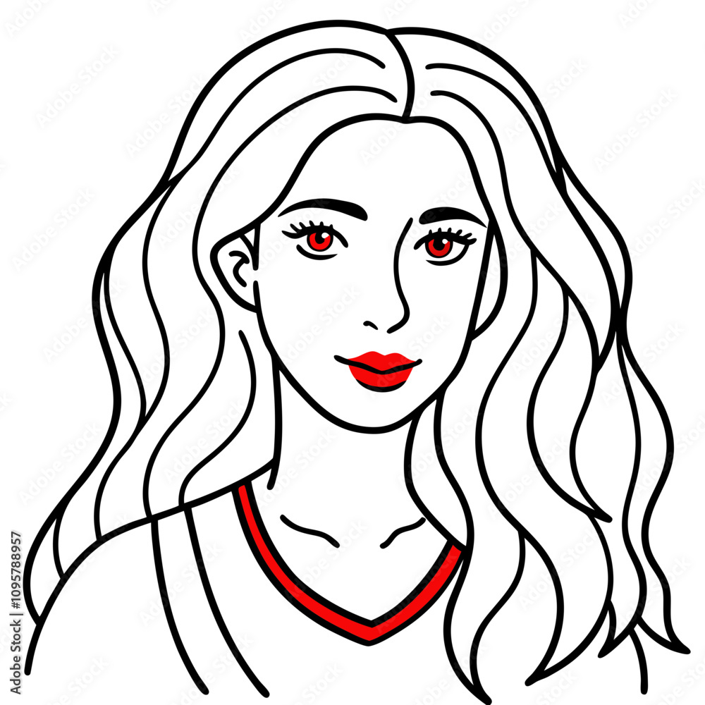 girl with red long hair girl with red long hair