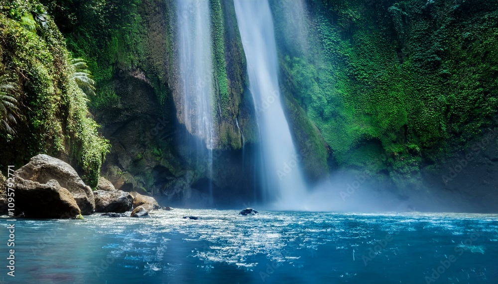 Naklejka premium Experience the thrill of white-water rafting nearby. 