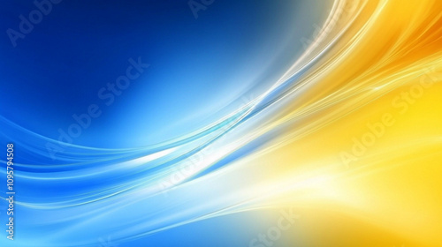 Abstract blue and yellow geometry wave background