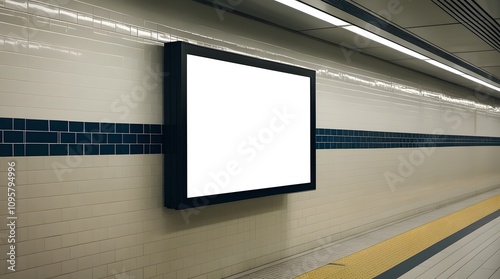 Subway Billboard Screen Mockup, LCD screen mockup