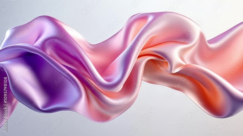 Background with waves of pink and purple fabric footage Background with waves of pink and purple fabric footage
