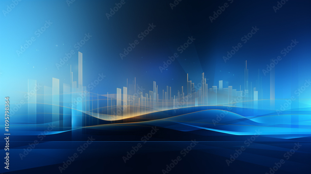 Close up of folded blue origami paper, abstract blue and black are light pattern with the gradient Close up of folded blue origami paper, abstract blue and black are light pattern with the gradient