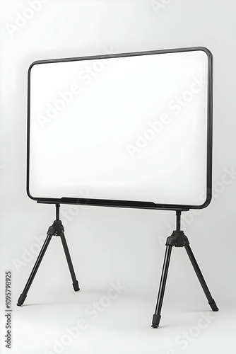 Portable Whiteboard on Tripod Stand 3D Illustration