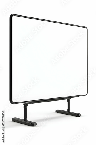 Blank Whiteboard on Stand 3...