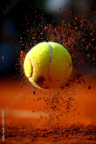 Tennis Ball Action Shot, Cl...