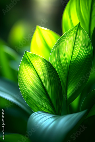 Vibrant Green Leaf Macro Ph...