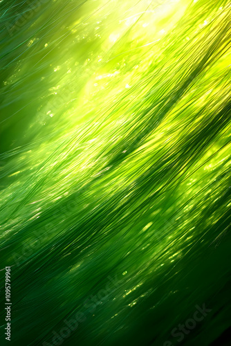 Vibrant Green Grass Blades ...