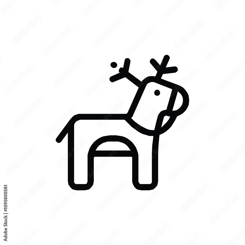 doodle art style christmas santa claus reindeer icon illustration doodle art style christmas santa claus reindeer icon illustration