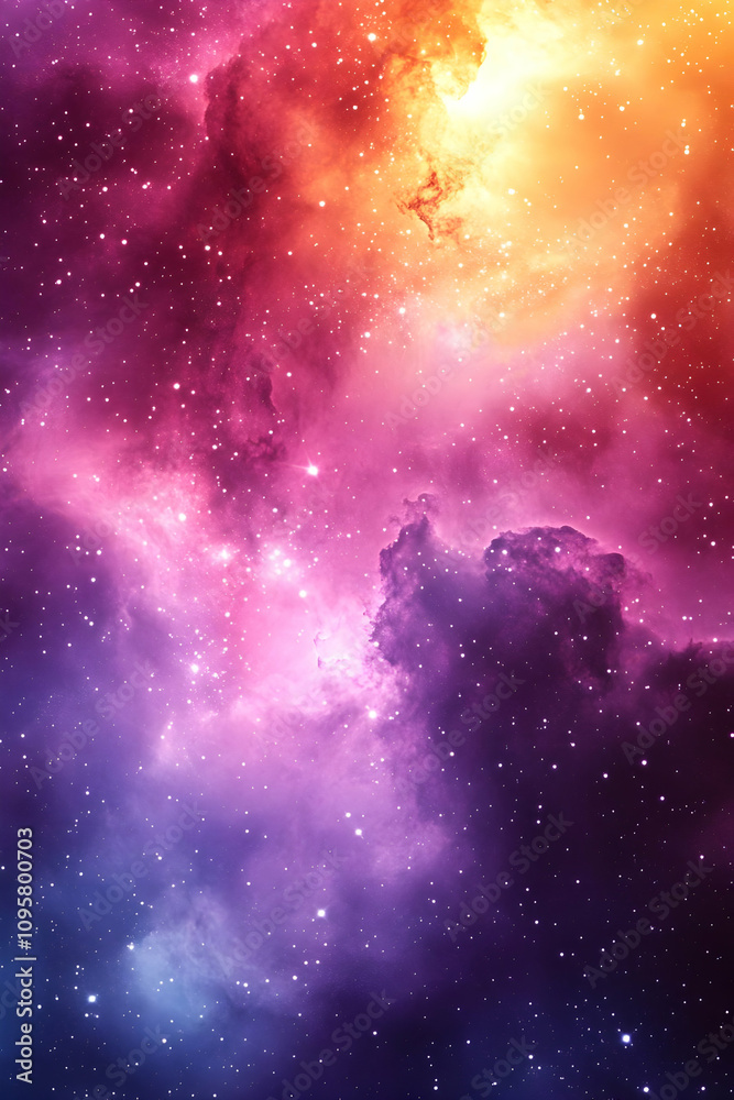Naklejka premium Cosmic Nebula Abstract Background Image