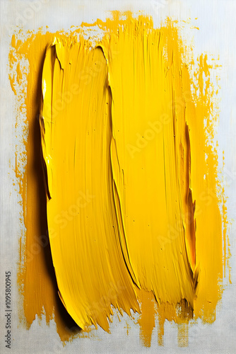 Vibrant Yellow Abstract Pai...