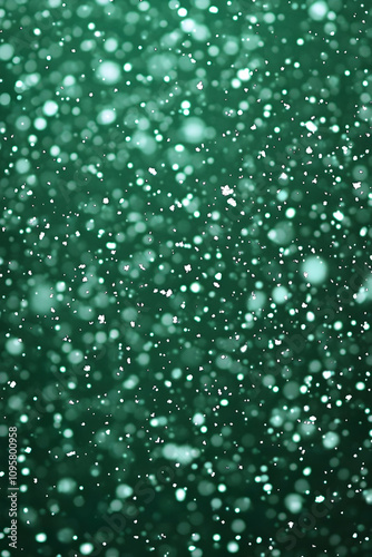 Teal Winter Snow Background...