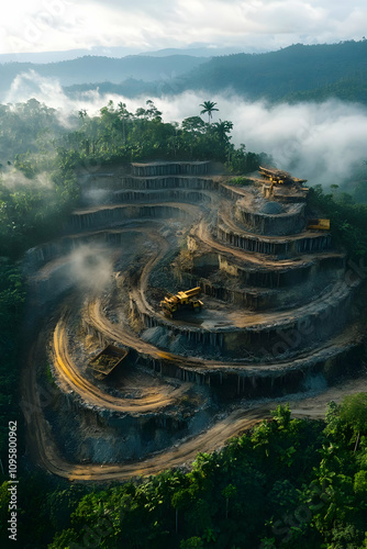 Aerial View of Rainforest M...