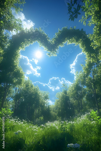 Heart Shaped Forest Canopy ...