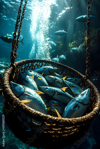 Underwater Tuna Fishing Ill...