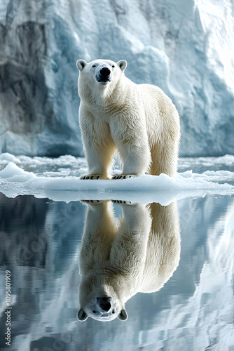 Polar Bear Reflection in Ar...
