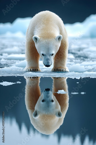 Polar Bear Reflection in Ar...