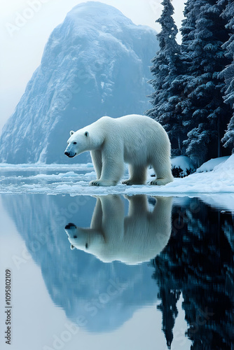 Polar Bear Reflection in Ar...