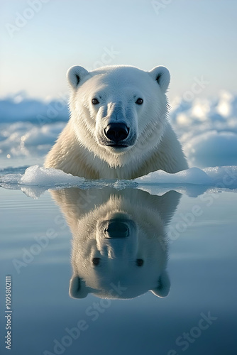 Polar Bear Reflection in Ar...
