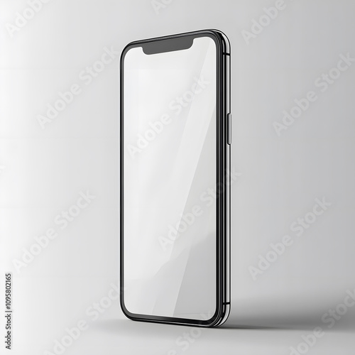 Showcasing realistic smartphone model with transparent screen digital studio environment 3d render creative design concept
