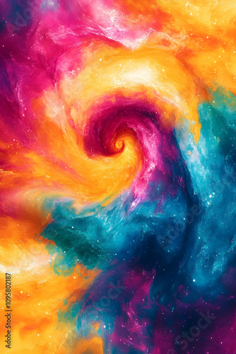Abstract Swirling Nebula Co...