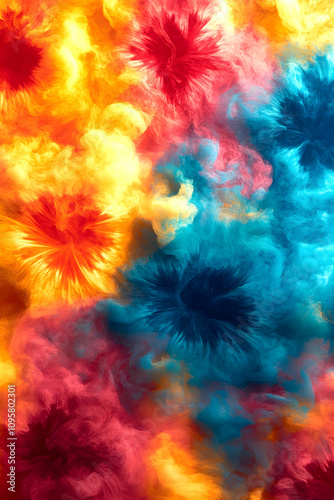 Abstract Colorful Smoke Ill...