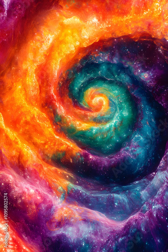 Cosmic Swirl Abstract Backg...