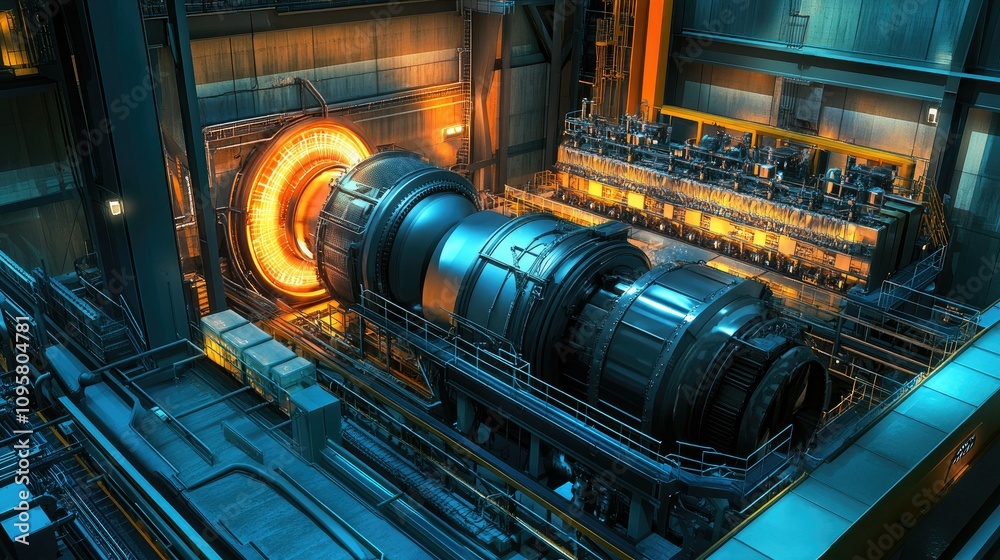 The turbine generator system linked to a small modular reactor (SMR ...